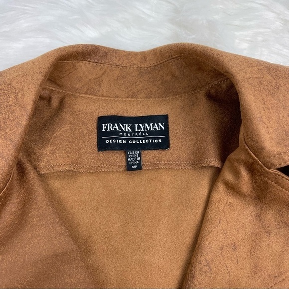 FRANK Lyman Faux Leather Moto Jacket Size Small - Picture 7 of 10